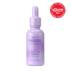 Isle of Paradise pipette dispensing drops into cream for precise control and easy customization
