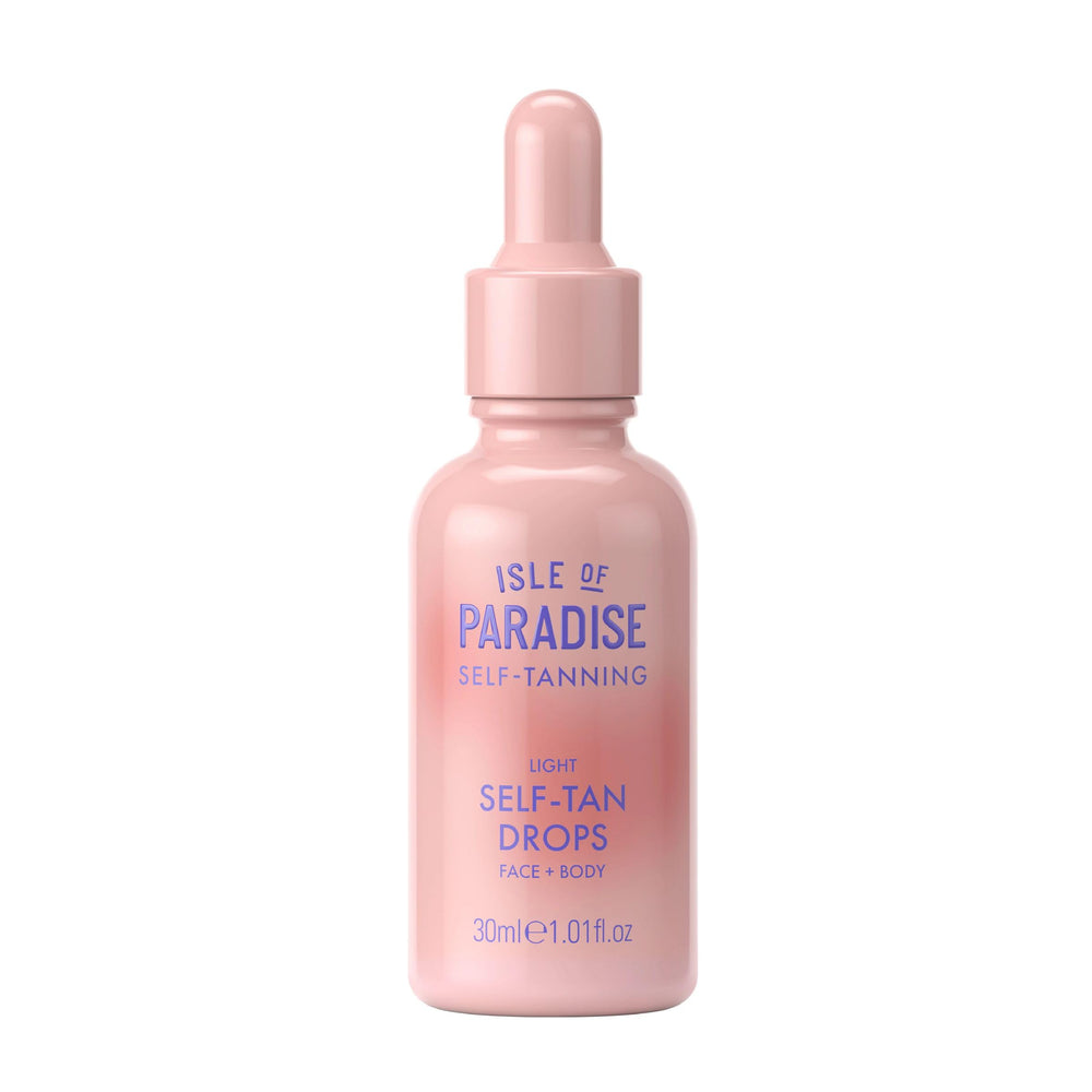 Isle of Paradise bottle front view showing packaging and brand benefit
