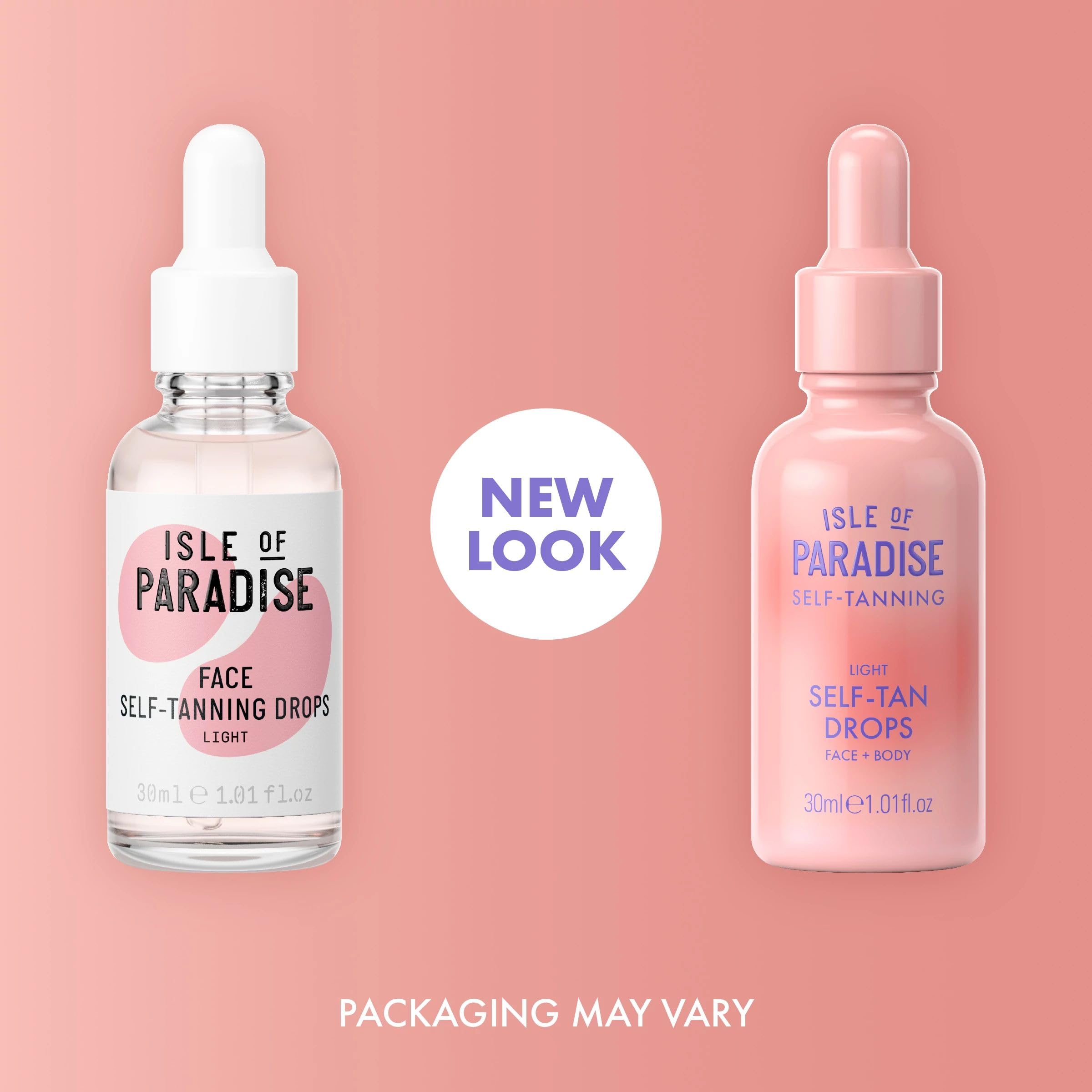 Isle of Paradise drops blended into moisturizer for custom tan