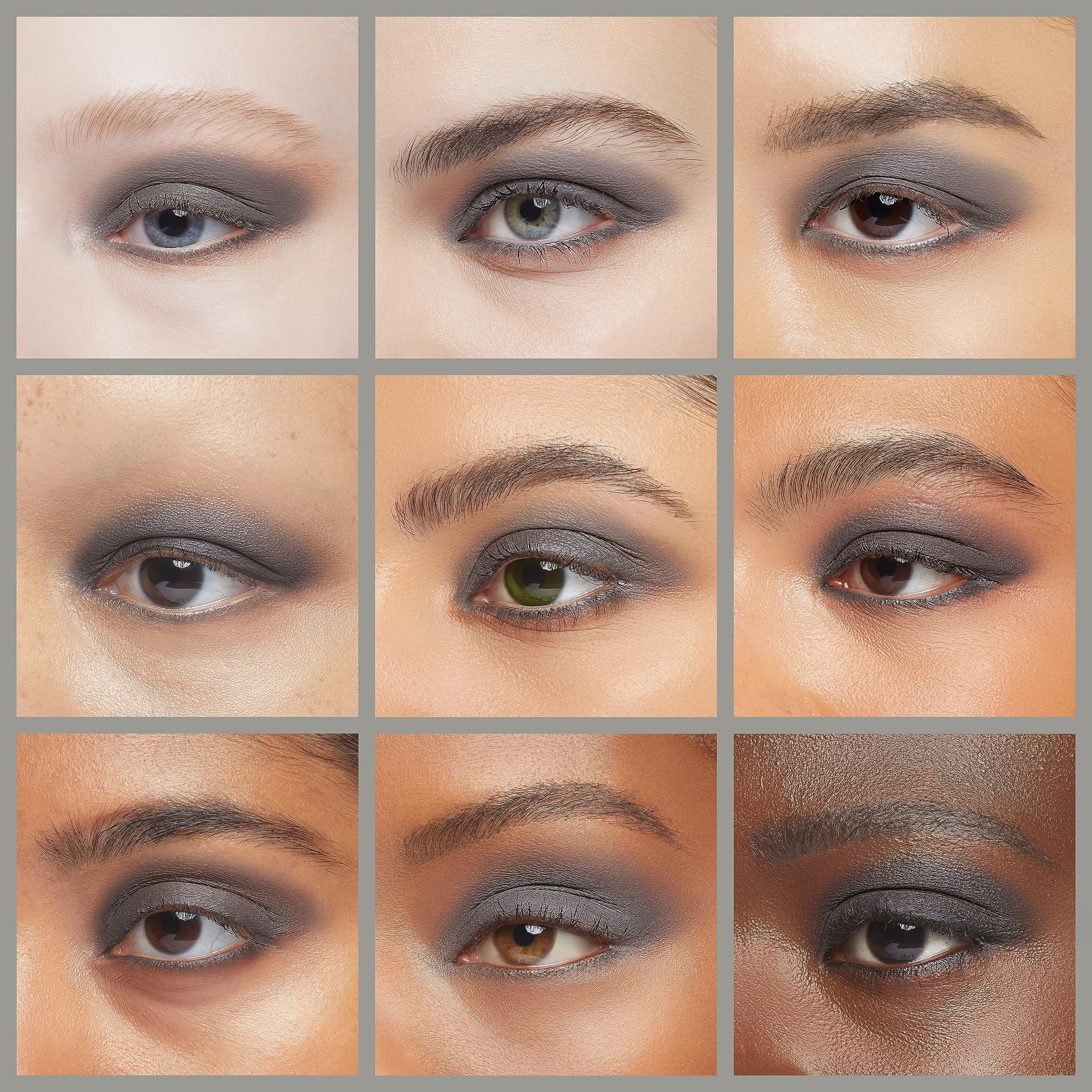 IS'MINE applied on model closed eye demonstrating seamless matte finish
