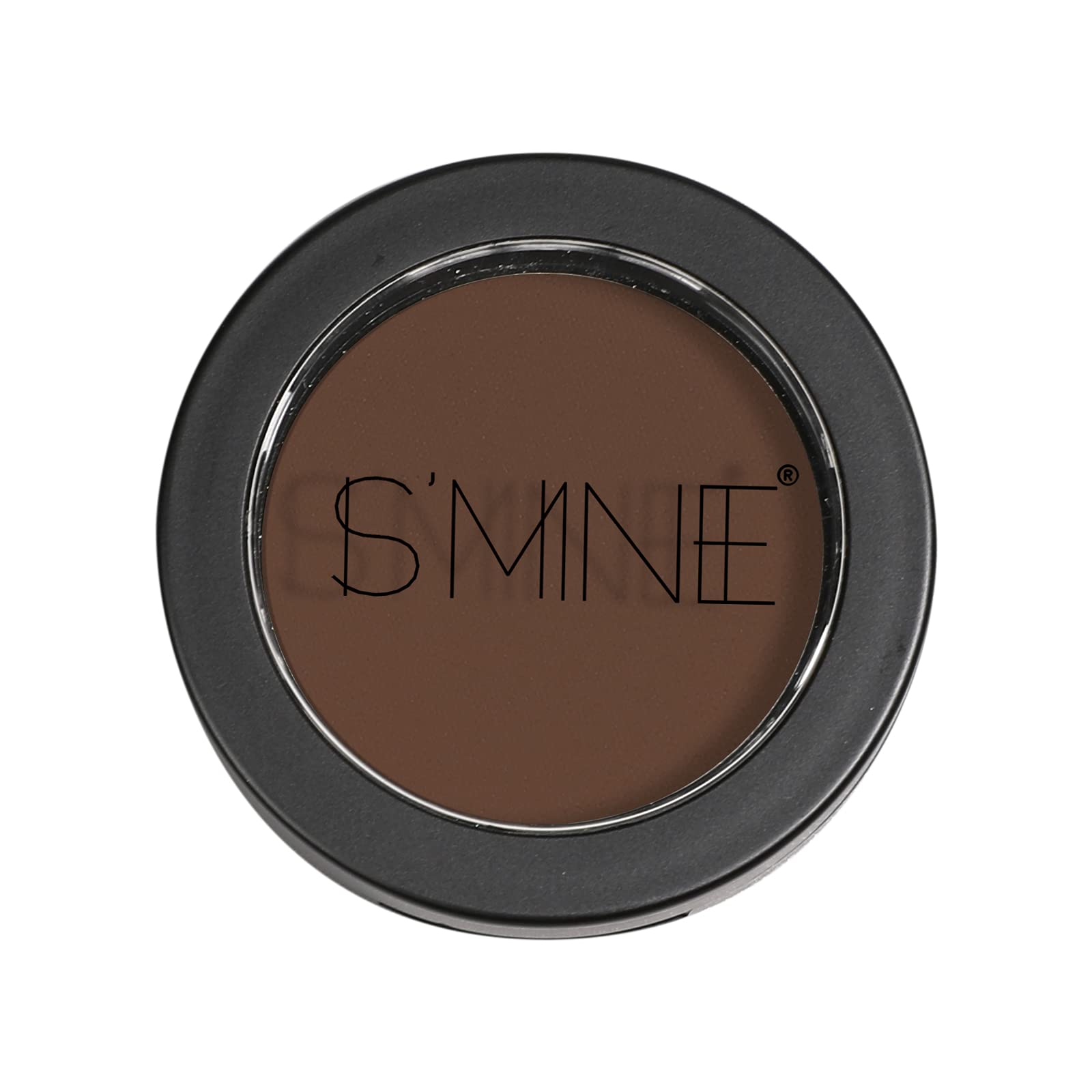 IS'MINE swatch of Matte Coffee on skin showing rich pigment payoff