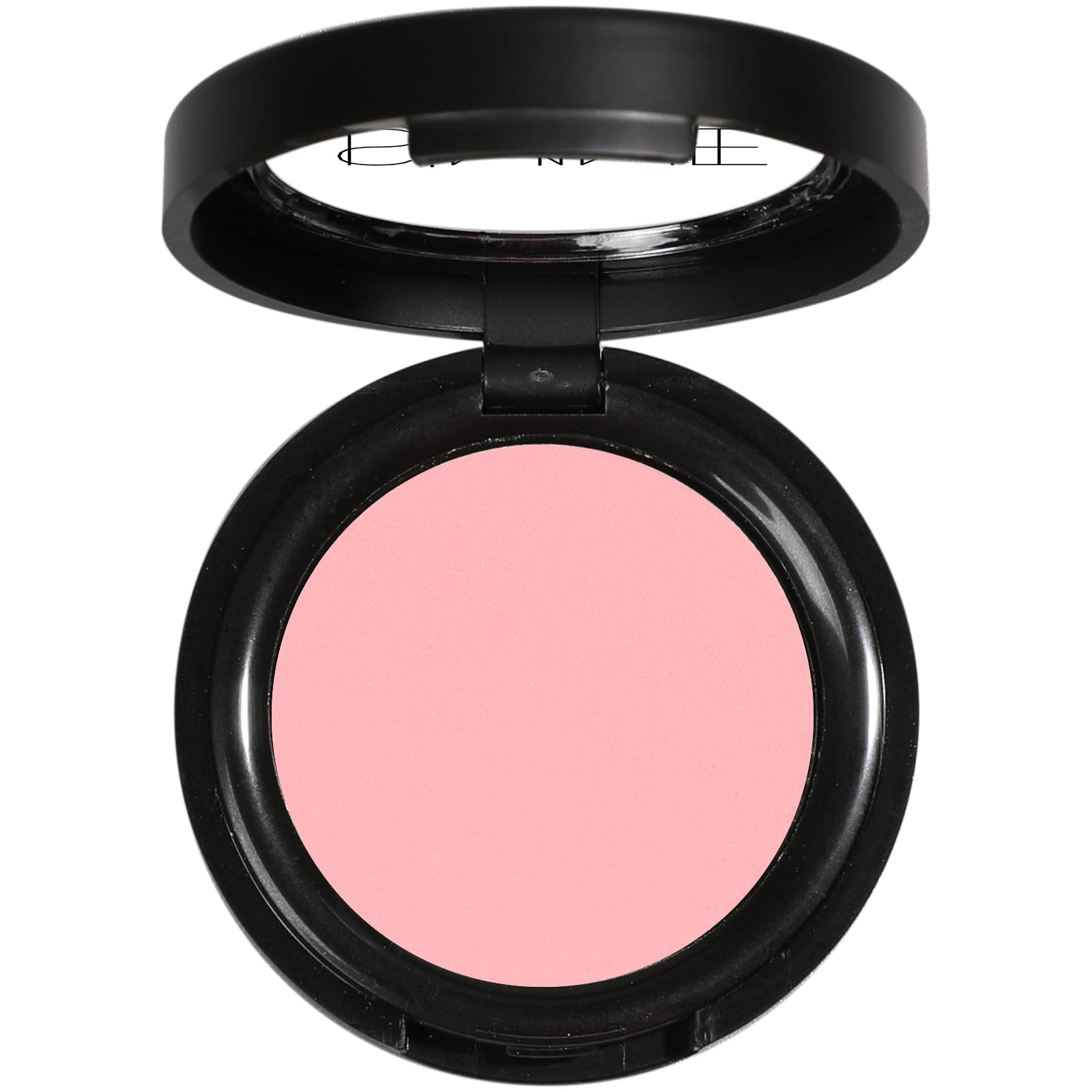 IS'MINE front pan view showing matte pink coral and compact size benefit