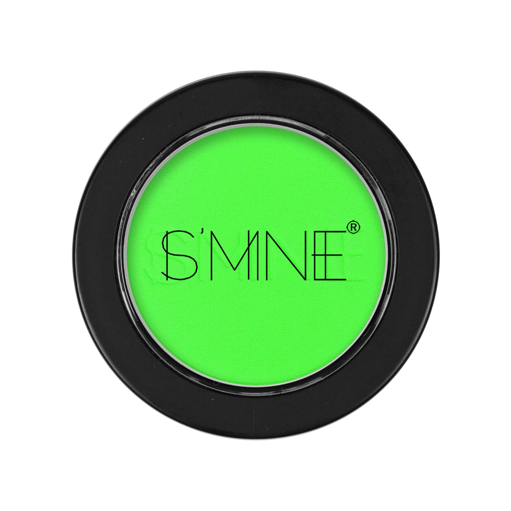 IS'MINE swatch on skin forearm demonstrating intense green pigment payoff