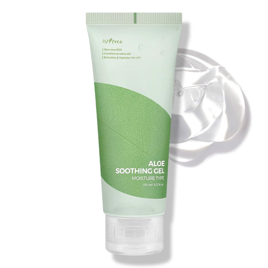 IsNtree aloe jar front view showing label and 150ml size, calming benefit