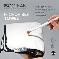 Isoclean towel absorbing liquid in demo to show strong absorbency and residue capture