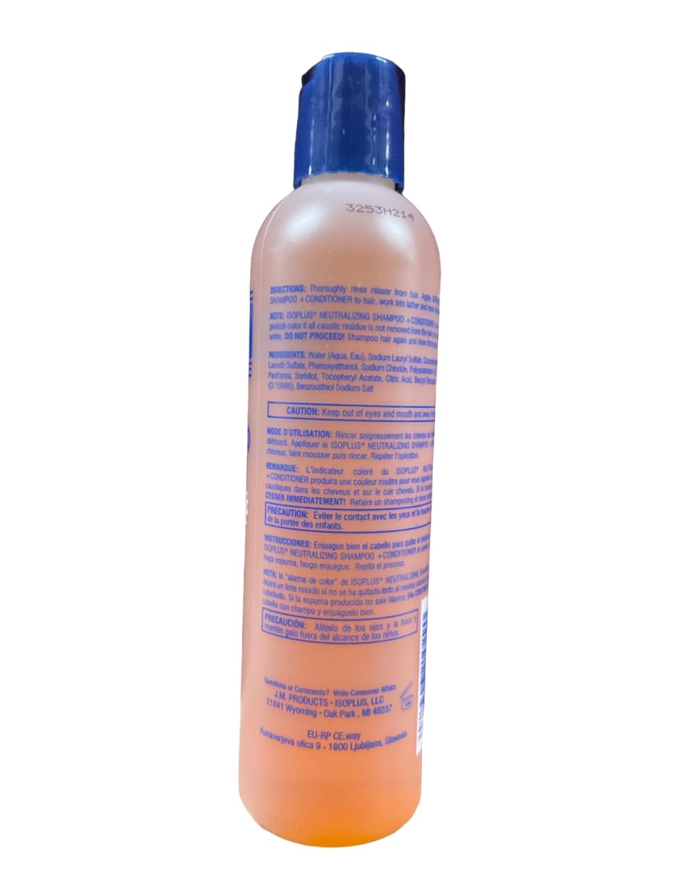 Isoplus closeup of bottle label and liquid texture for quality reassurance