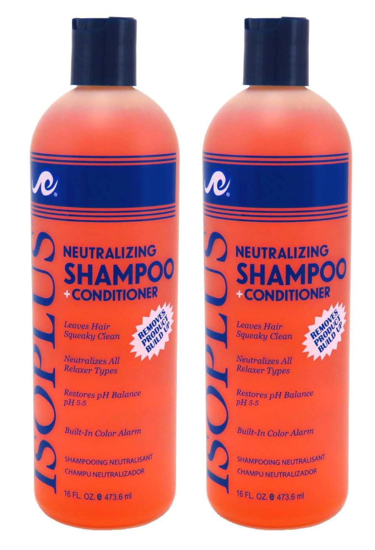 Isoplus front packaging two 16oz bottles showing value and post-service care