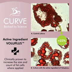 IsoSensuals CURVE cream being applied to hand demonstrating easy spread and nourishing effect