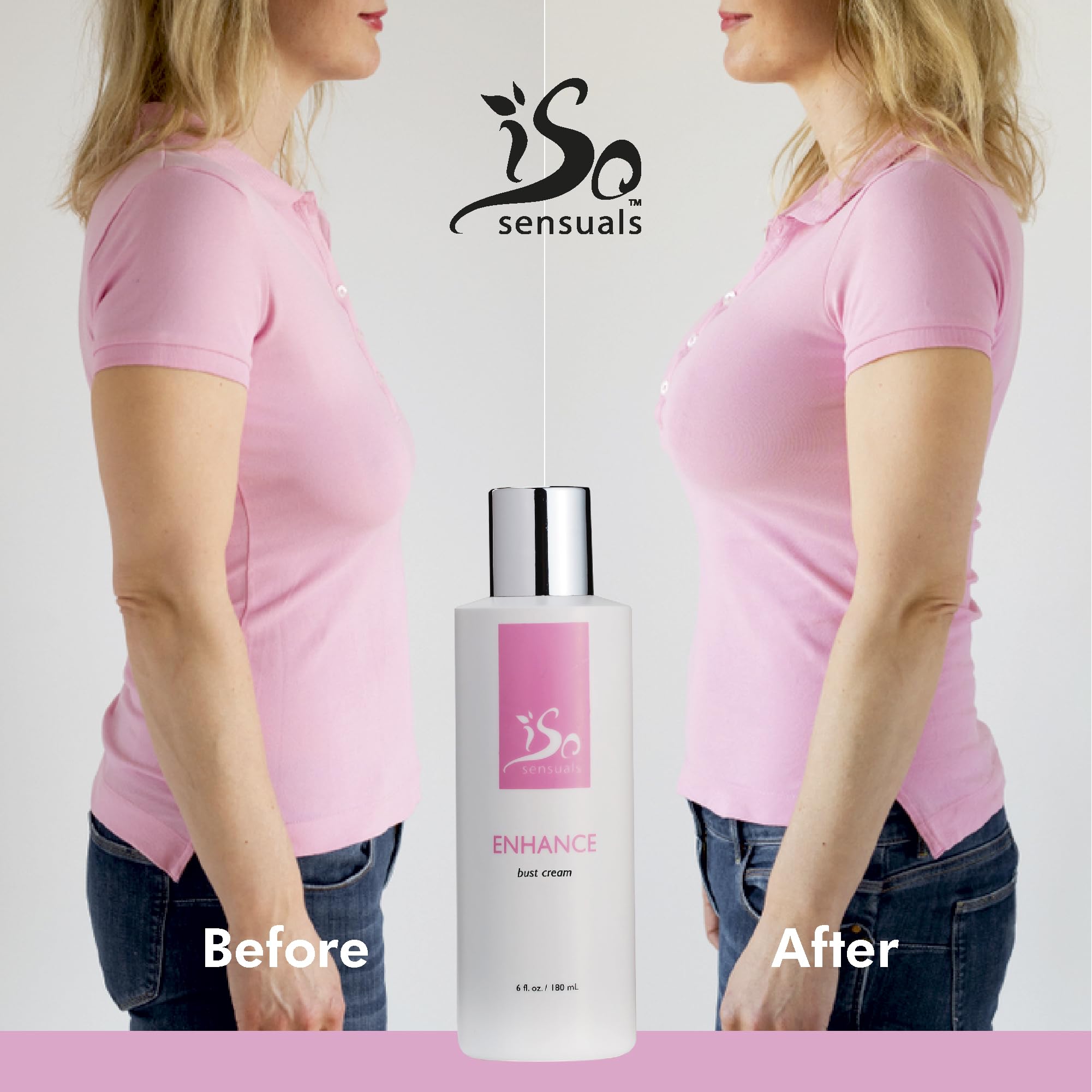 IsoSensuals ENHANCE staged lifestyle in bedroom showing natural-looking enhancement benefit