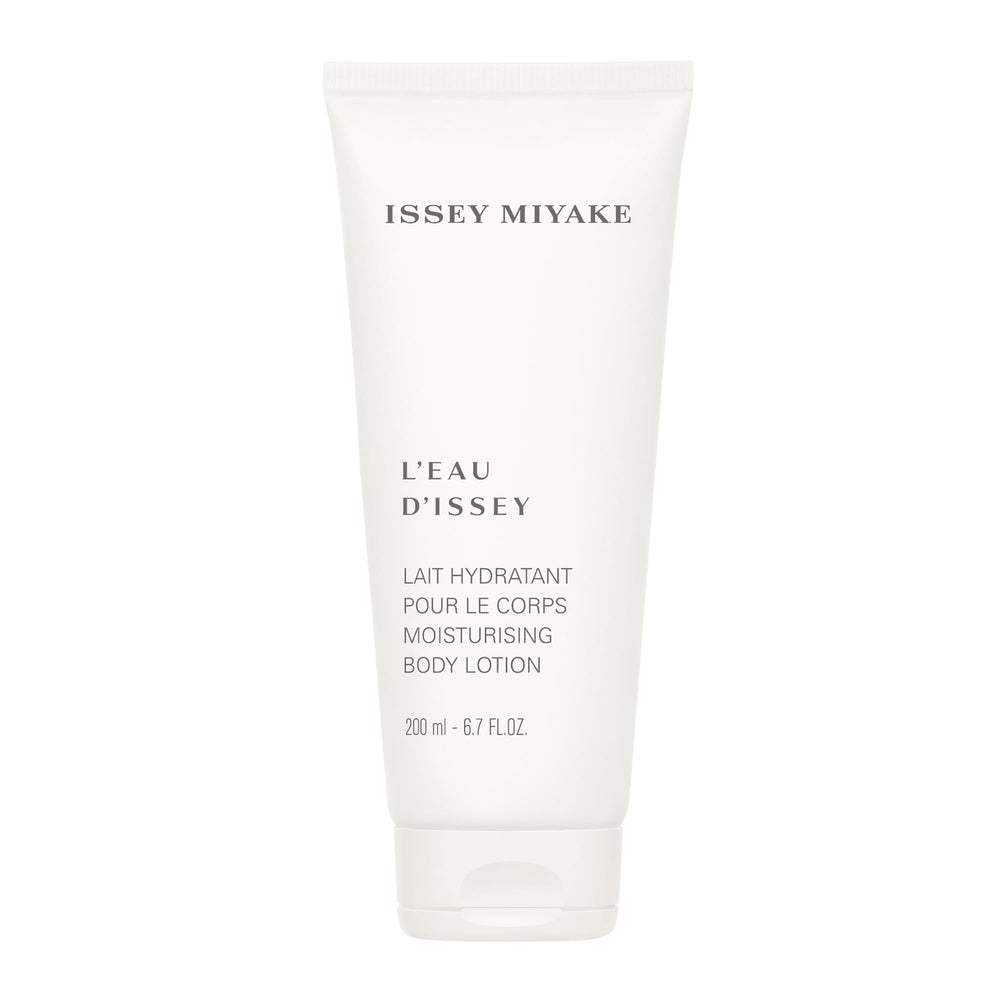 Issey Miyake front bottle view showing elegant packaging and easy application benefit