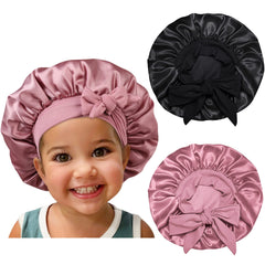 Isshin Beauty bonnet front view showing shape and color, protects hair overnight