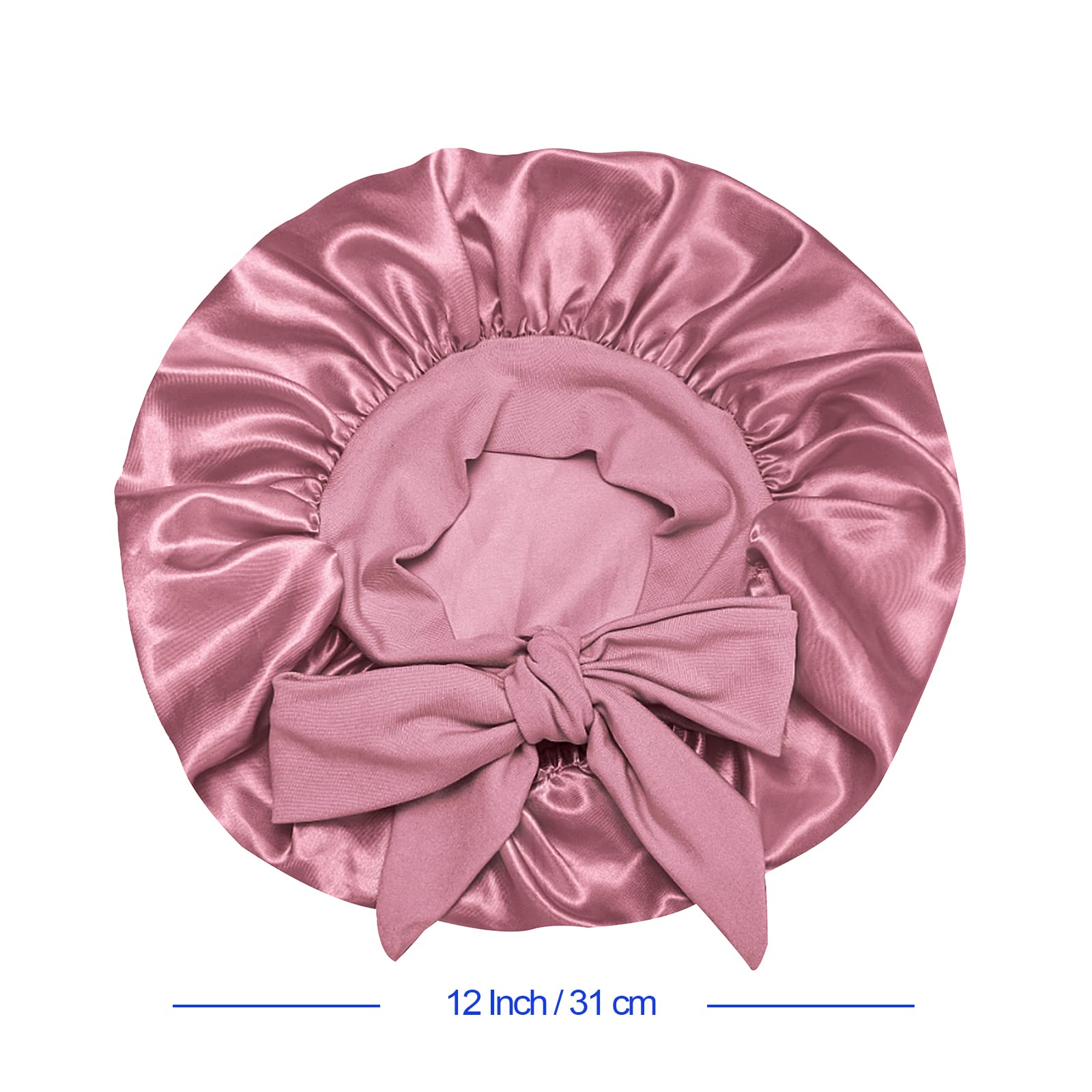 Isshin Beauty bonnet worn by a sleeping child, keeps braids secure and neat