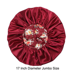 Hand holding Isshin Beauty bonnet to show 17-inch scale and generous coverage