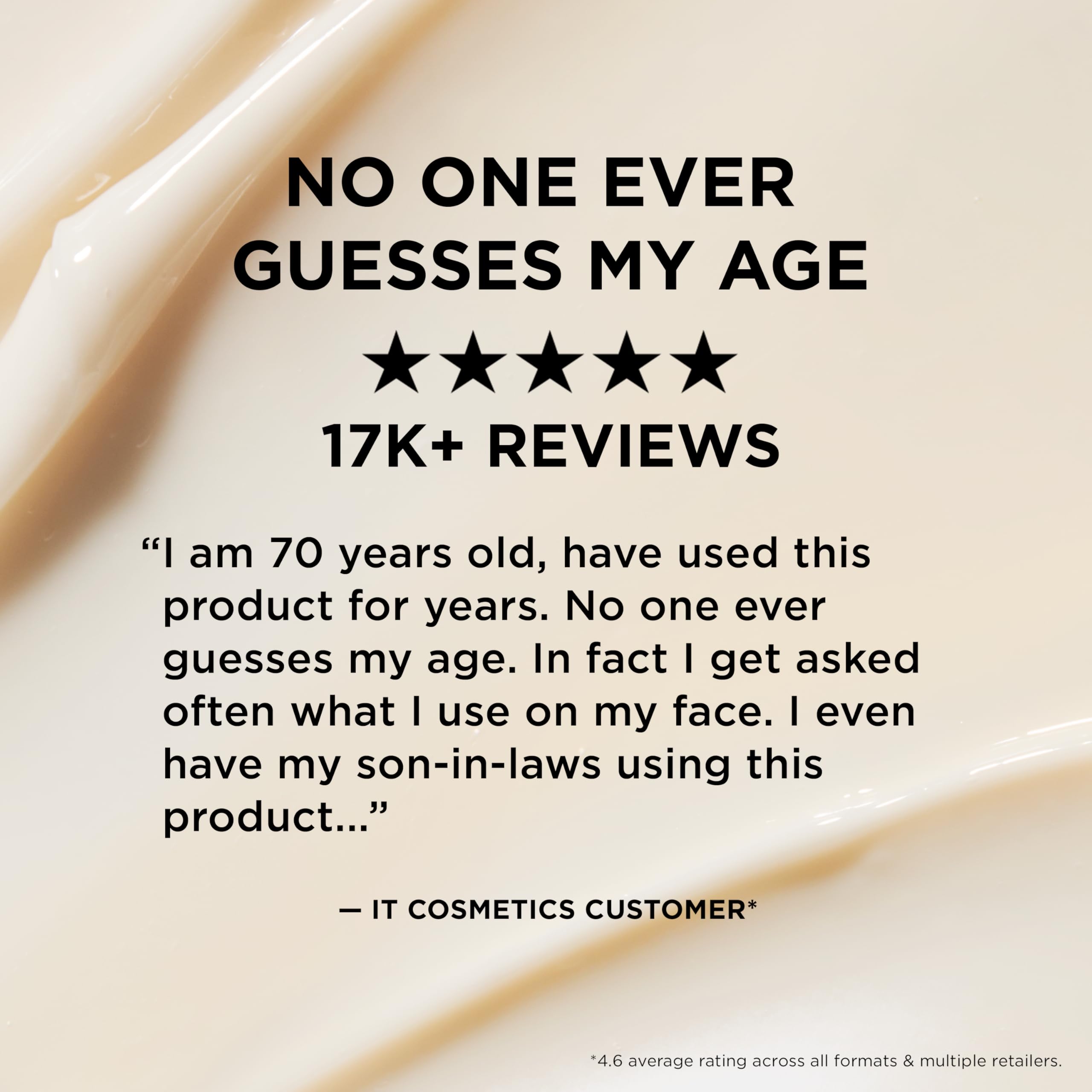 IT Cosmetics before and after close-up showing improved texture and visibly smoother skin
