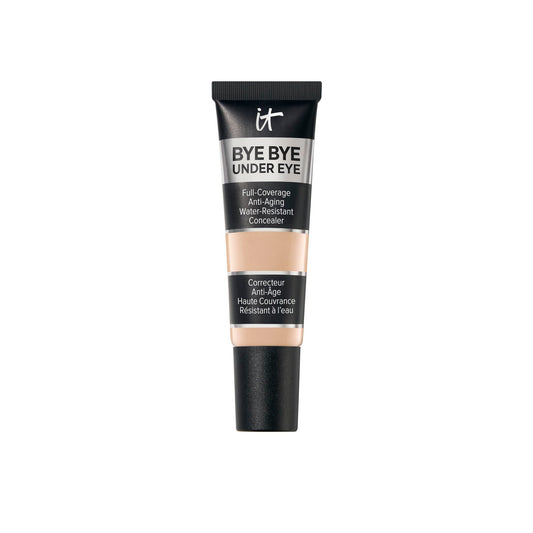 IT Cosmetics bottle front showing shade Light Natural and clean packaging benefits