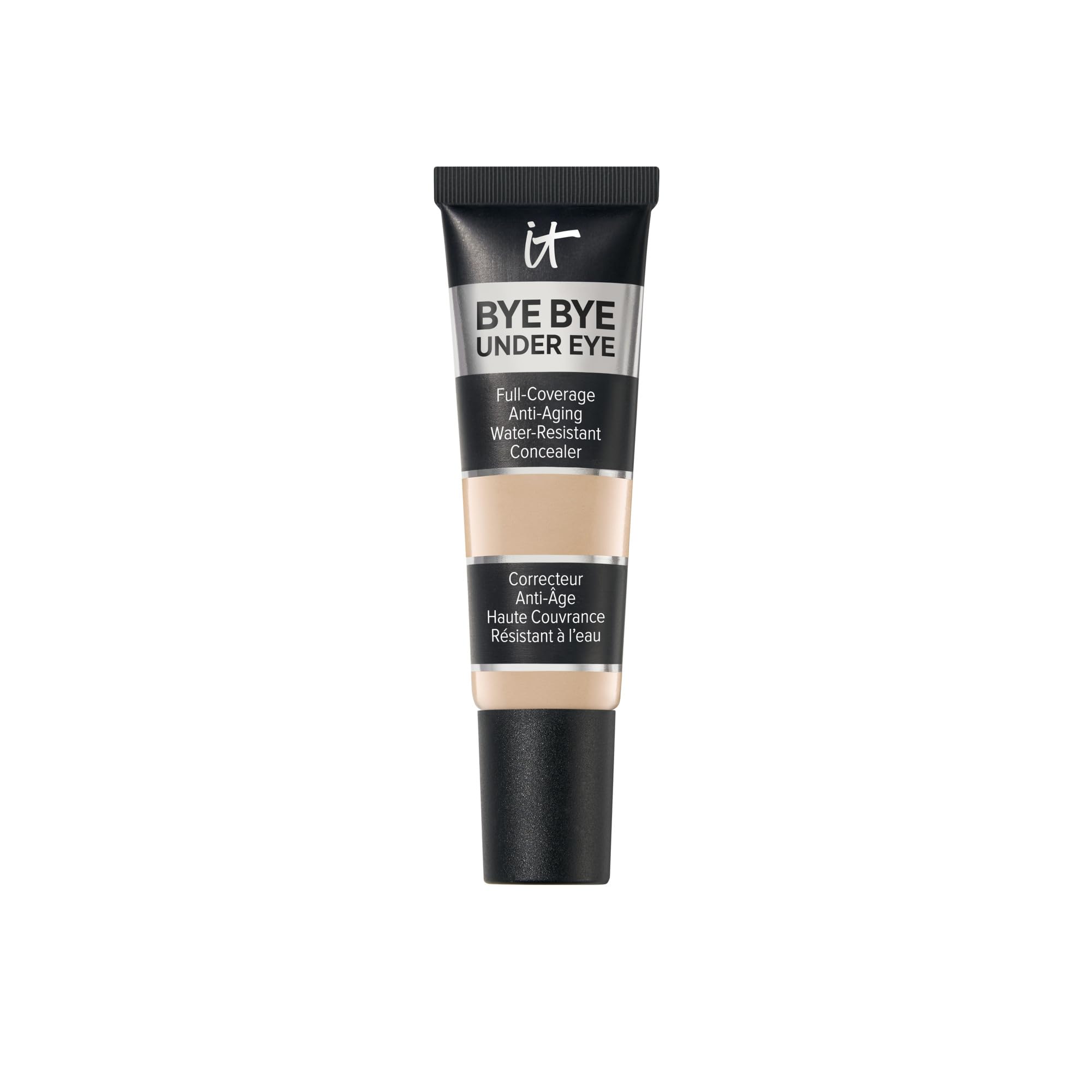 IT Cosmetics front packaging showing medium shade and waterproof benefit
