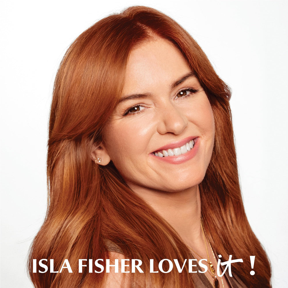 IT Cosmetics split before and after skin showing coverage improvement