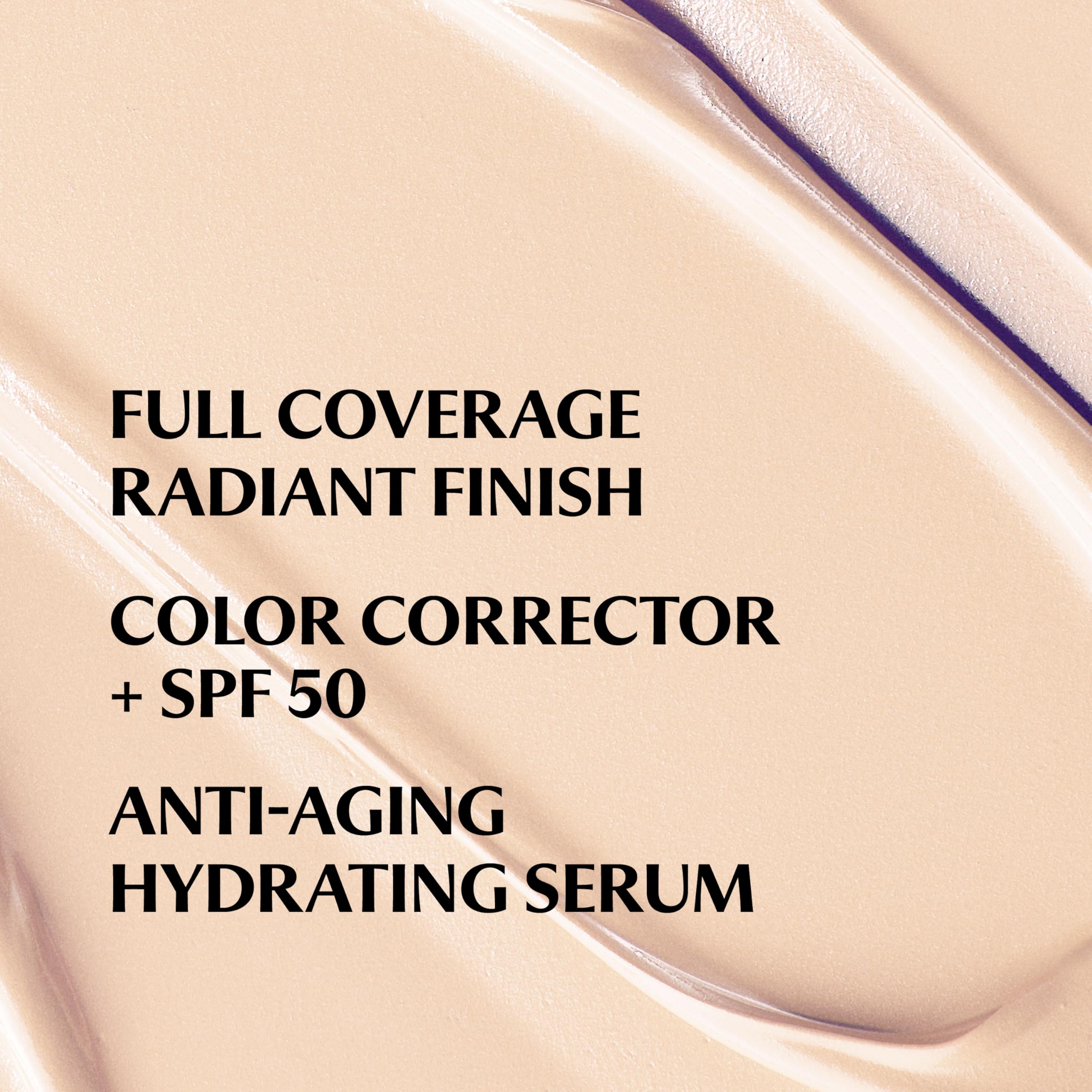 IT Cosmetics texture swatch close-up showing creamy radiant coverage