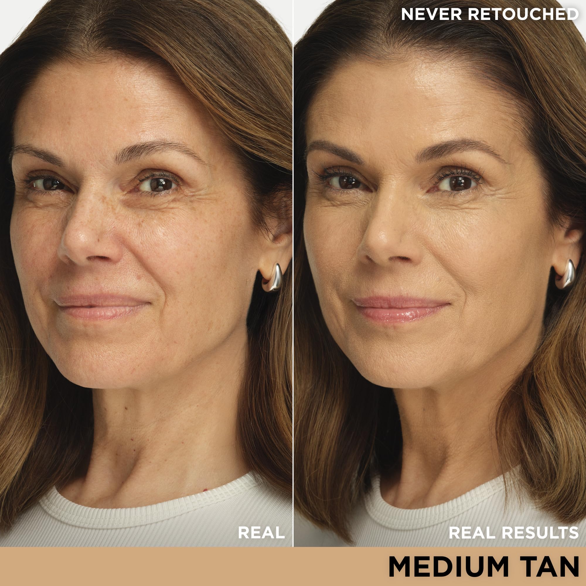 IT Cosmetics CC+ Cream Medium Tan open pump dispensing creamy texture for hydration