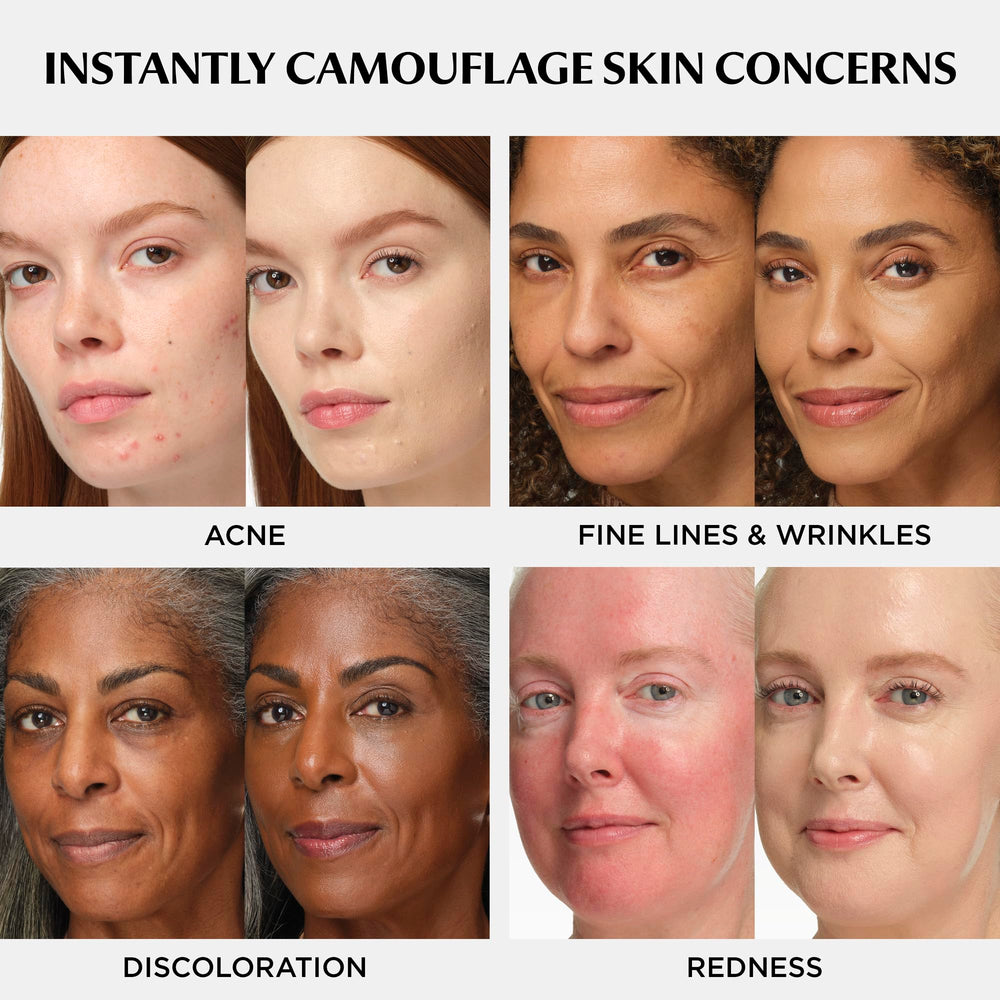 IT Cosmetics CC+ Tan worn outdoors showing natural luminous finish benefit