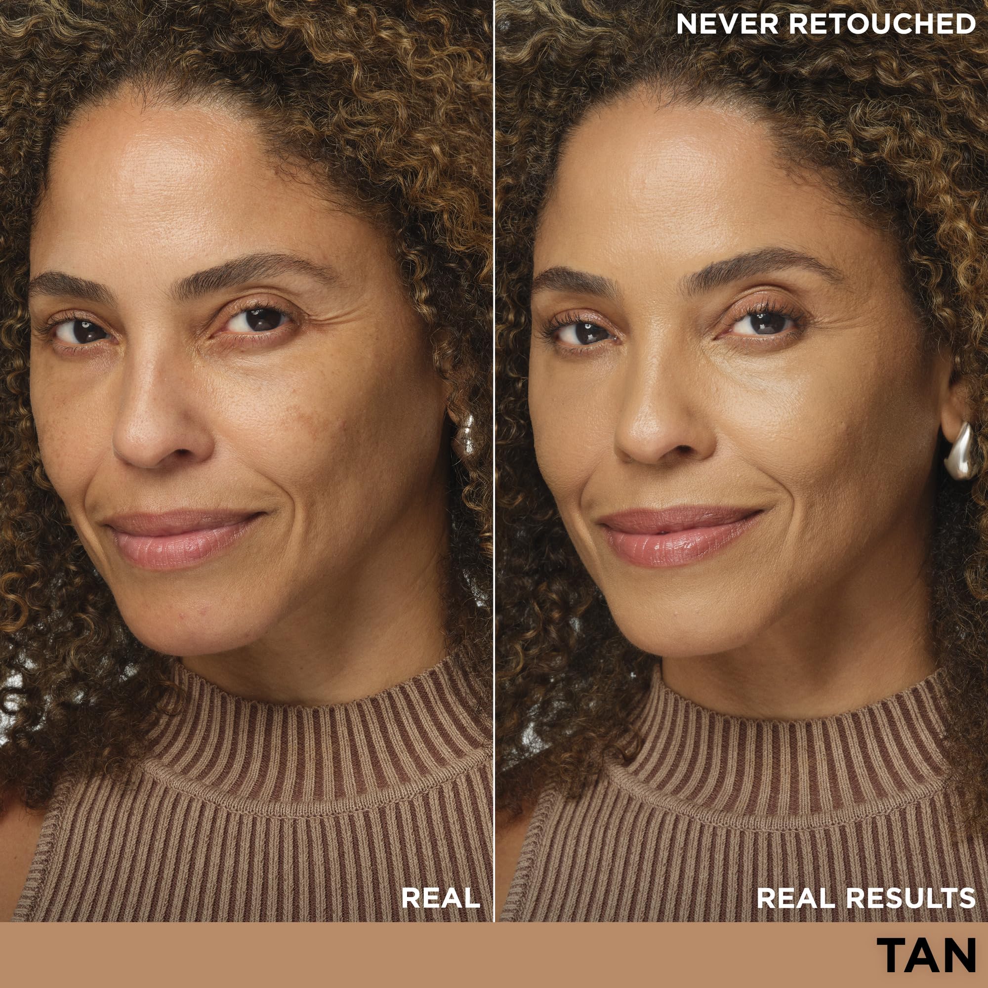IT Cosmetics CC+ Tan texture swatch showing creamy coverage benefit