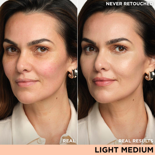 IT Cosmetics creamy CC+ texture close-up highlighting smooth hydrating finish