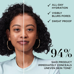 IT Cosmetics product applied with brush showing smooth natural matte finish
