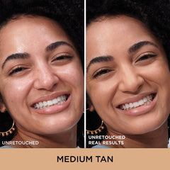 IT Cosmetics CC+ cream texture swipe demonstrating matte, pore-blurring finish