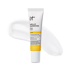 IT Cosmetics Hello Sunshine front tube showing clear SPF and volume
