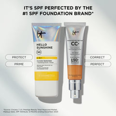 IT Cosmetics Hello Sunshine in a cosmetic bag for on‑the‑go protection