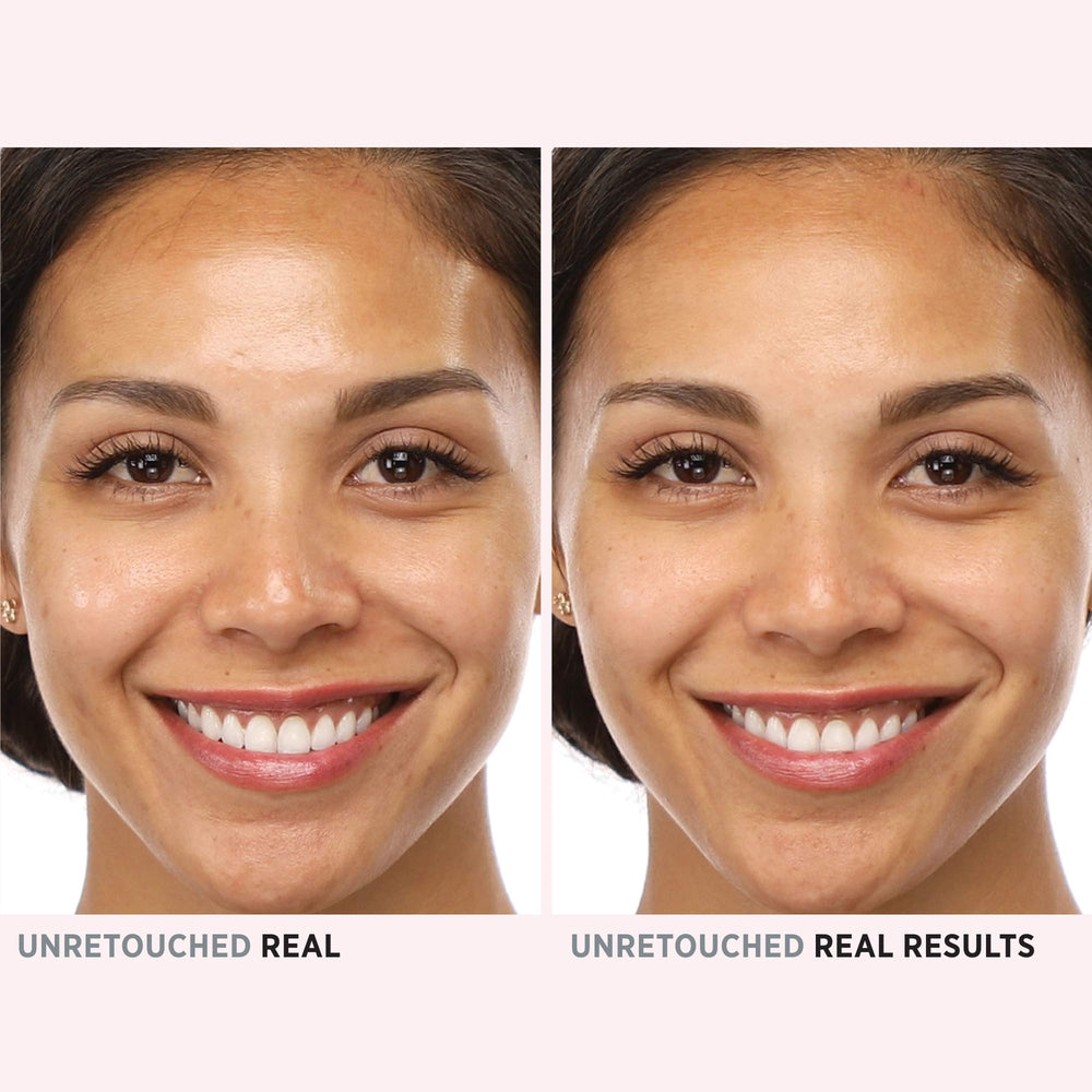 IT Cosmetics primer application in hand demonstrating small drop for coverage benefit: easy blending