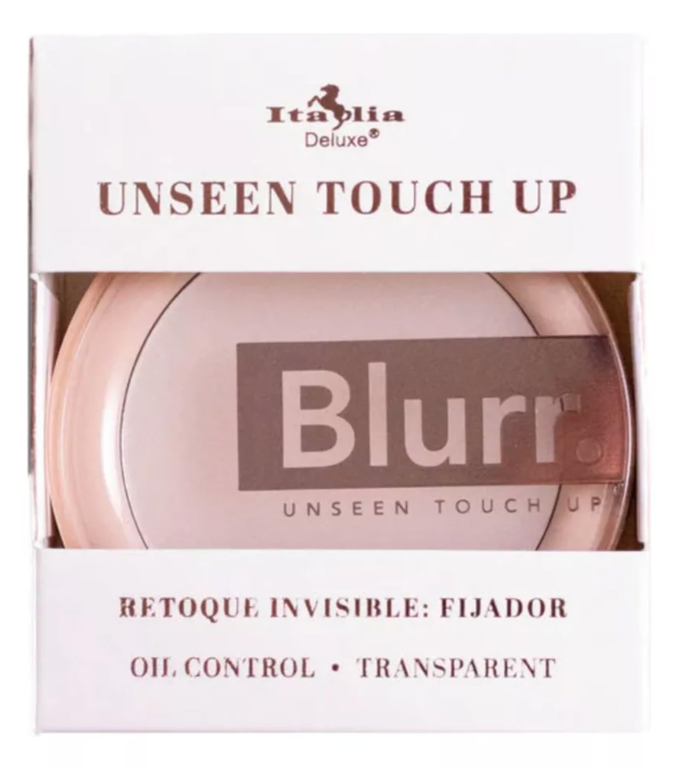 Italia Deluxe open top view of the balm showing applicator and clear texture for quick touch-ups