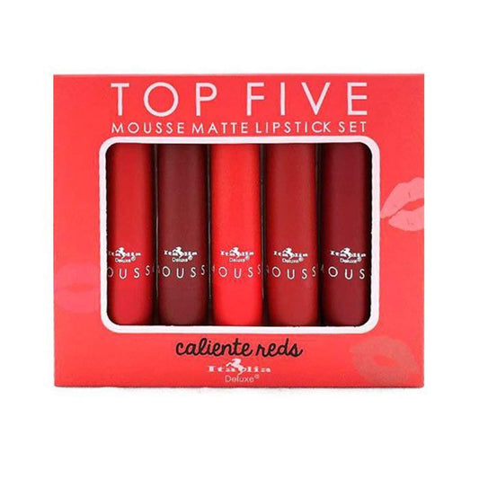 Italia Deluxe front packaging showing the Caliente Reds set and bold presentation benefit