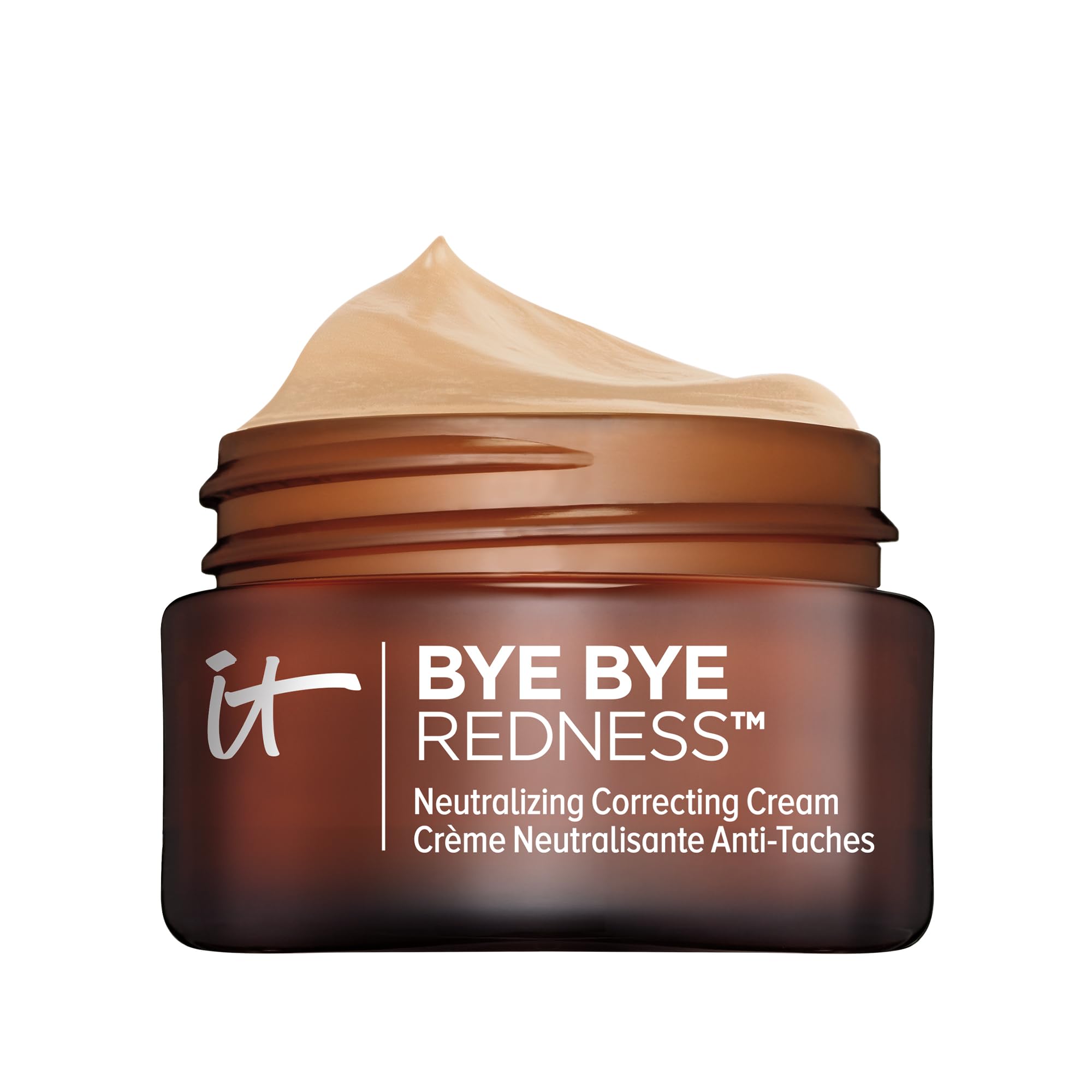 IT Cosmetics front packaging showing product name and neutral beige tint benefits