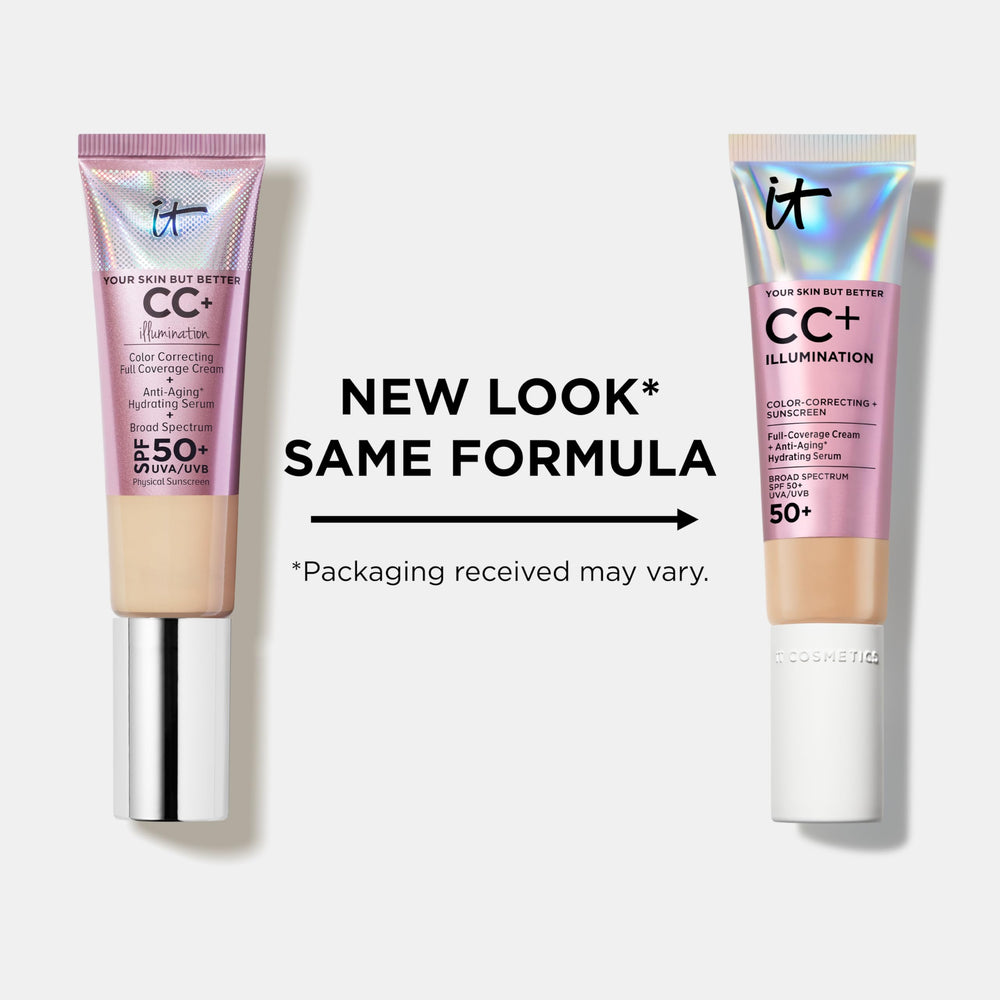 IT Cosmetics ingredients label highlighting collagen, peptides, niacinamide