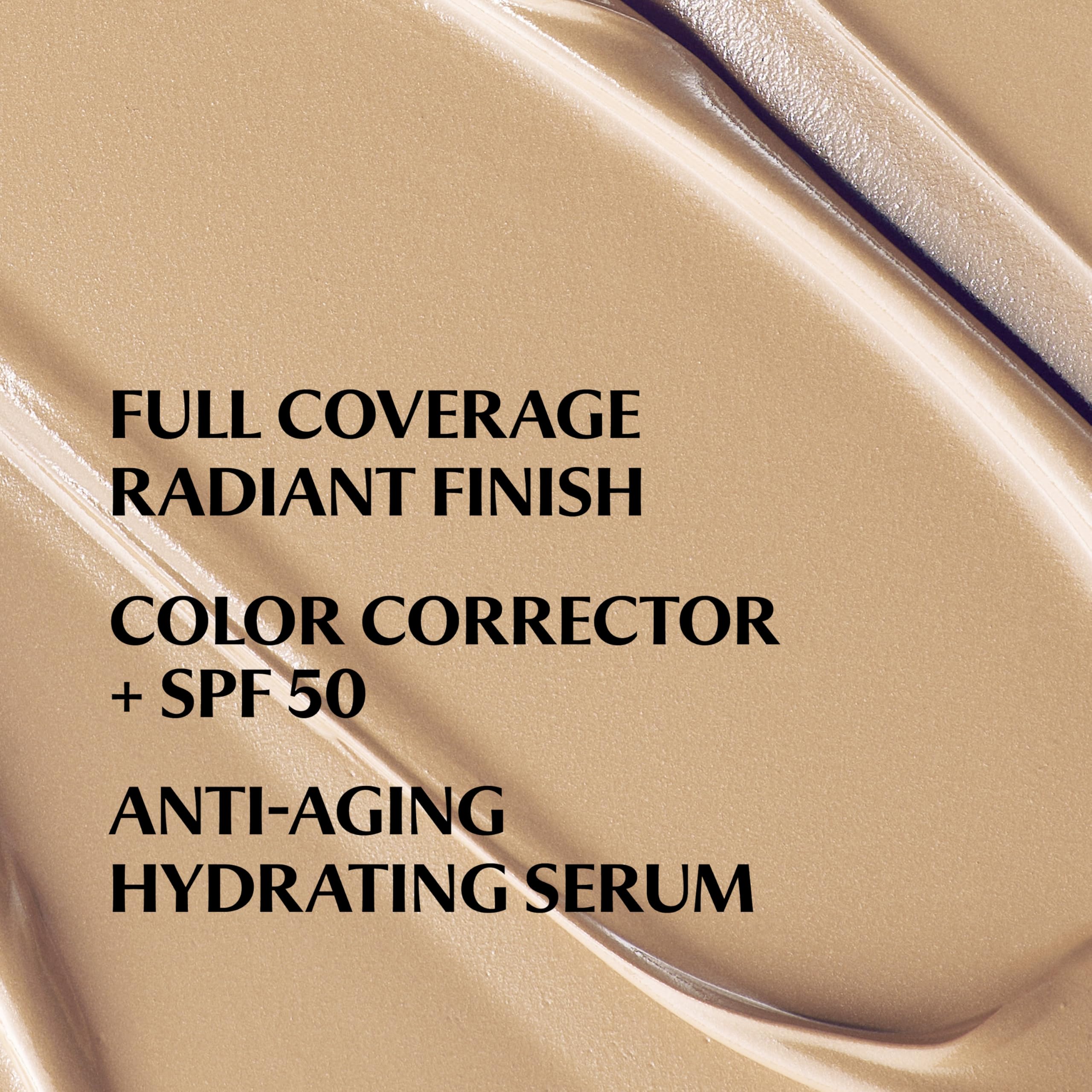 IT Cosmetics creamy texture swatch illustrating hydrating luminous coverage