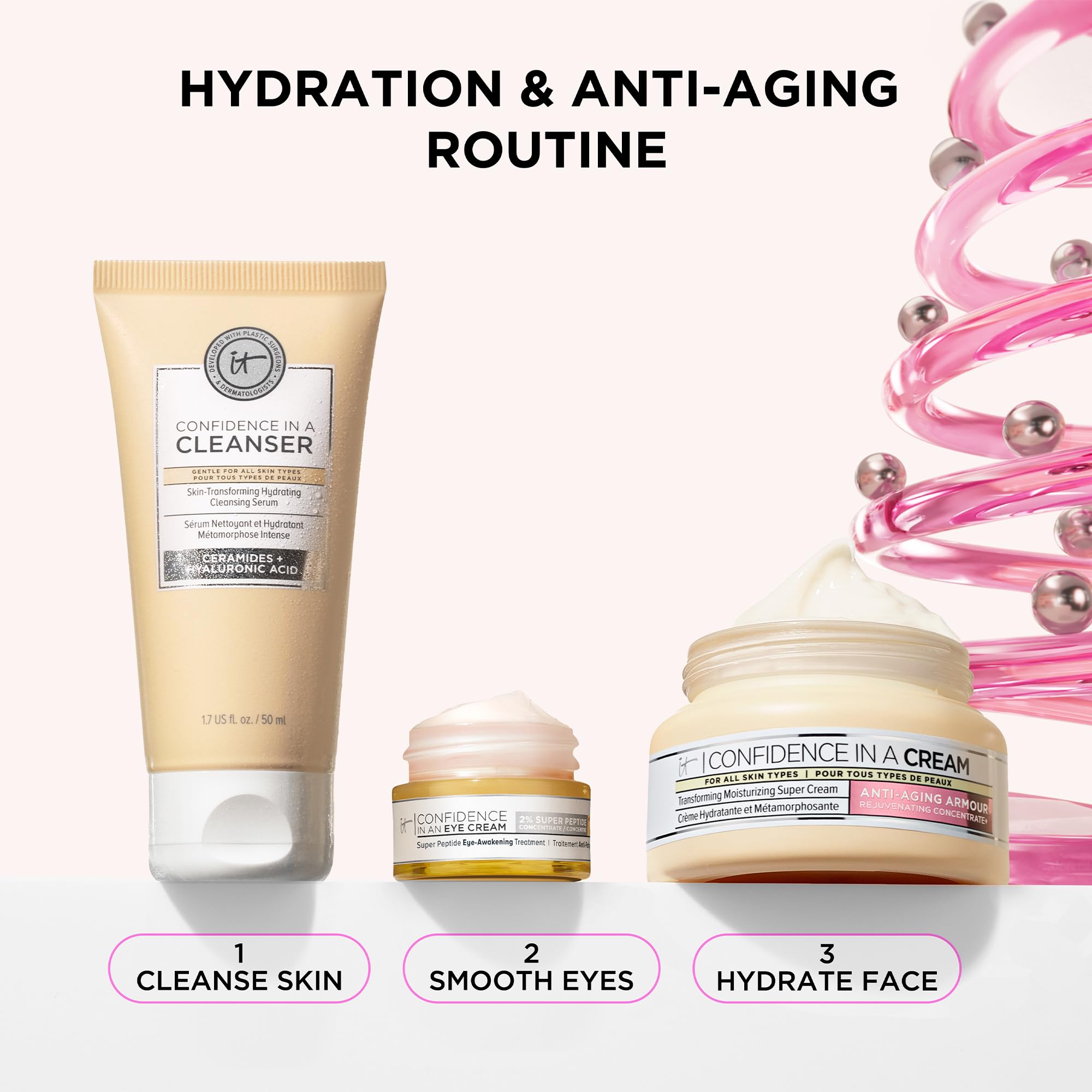 IT Cosmetics Confidence in a Cream texture close-up showing rich hydration and radiant finish benefit