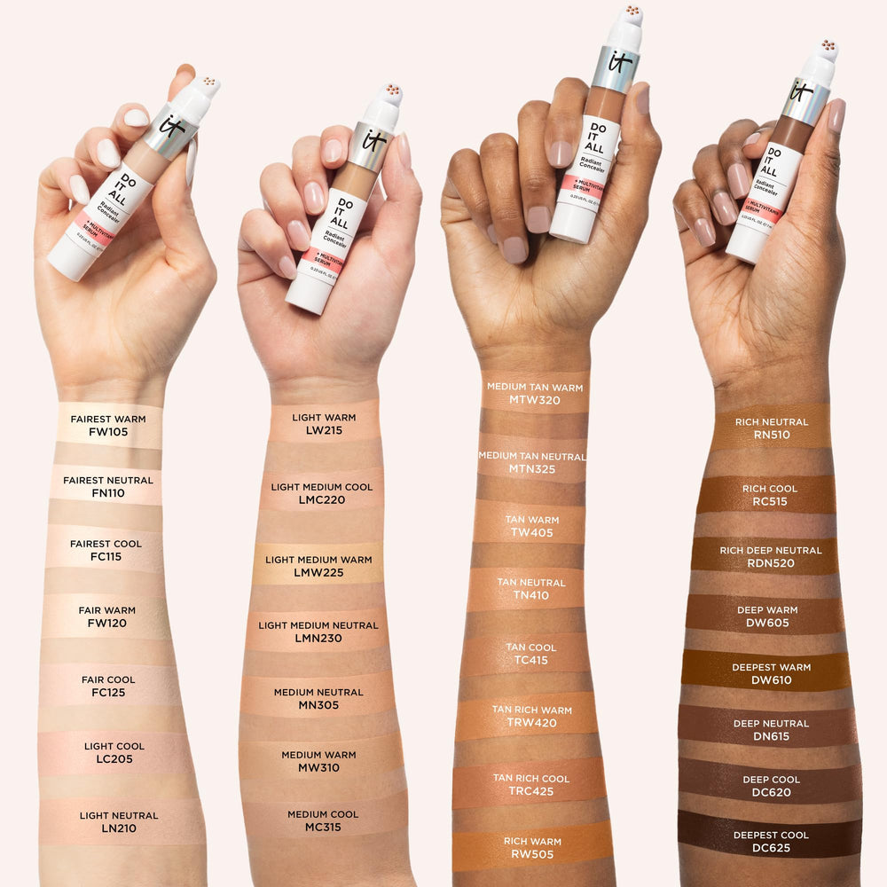 IT Cosmetics application under eye showing brightening effect and crease resistance