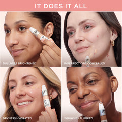 IT Cosmetics click dispenser mechanism for controlled, mess-free application