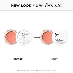 IT Cosmetics Sun Blossom worn by model for sun-kissed, skin-first radiance