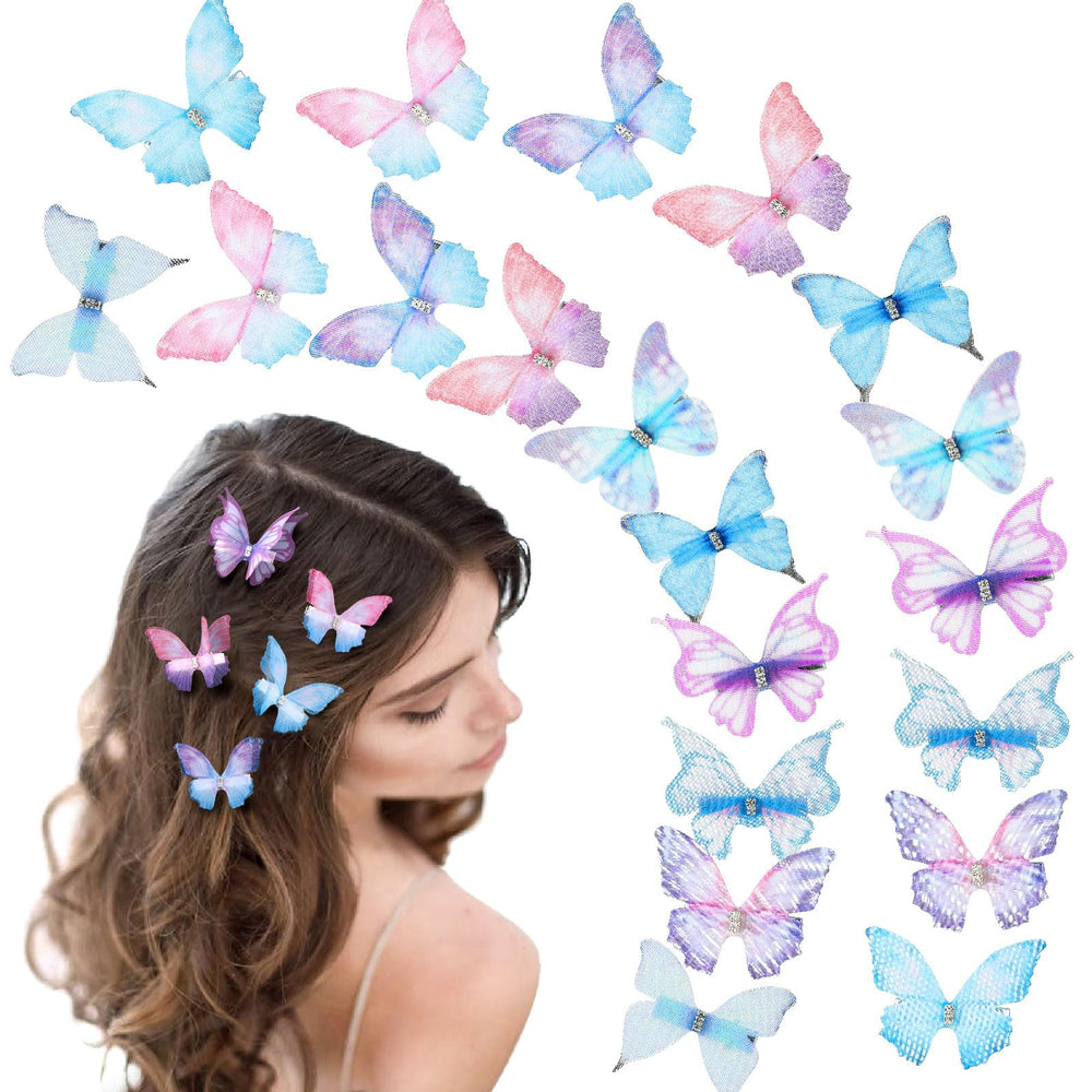 ITingstere butterfly clips front pack showing 20 colorful pieces and variety