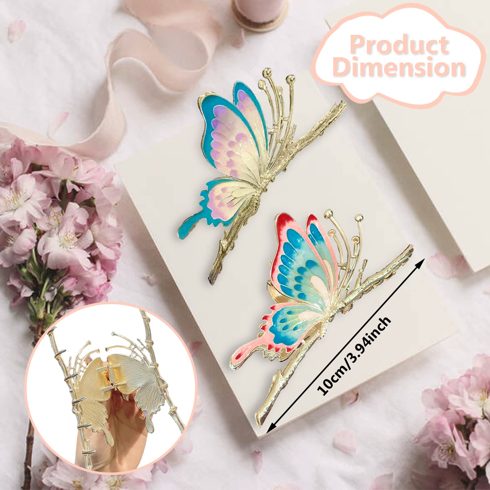 ITingstere butterfly clip worn in half-up style demonstrating secure hold and hairstyle lift