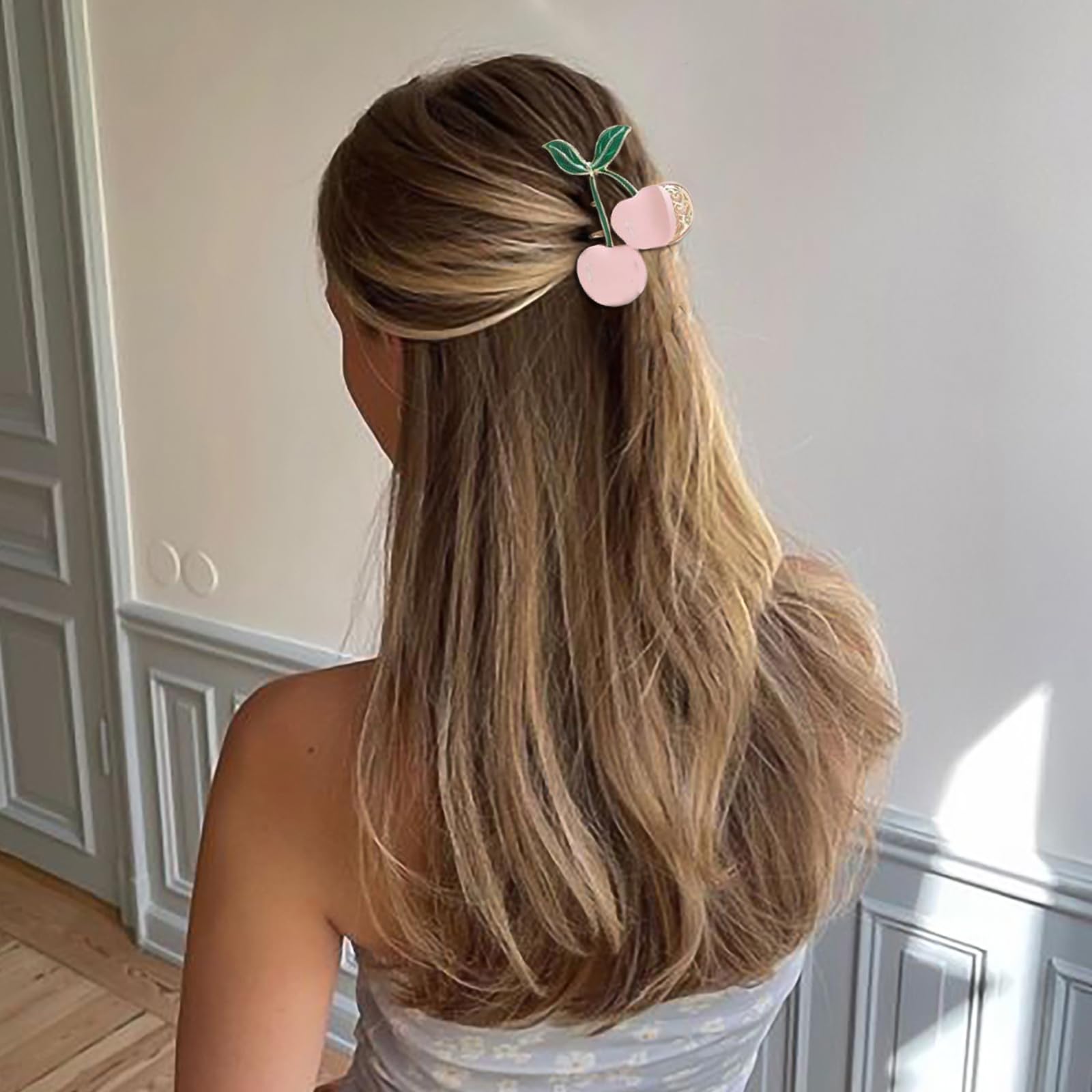 ITingstere on model in half-up hairstyle adding elegance and everyday style