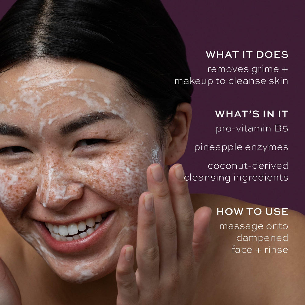 ITK cleanser pineapple and coconut enzymes visualizing natural actives