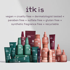 ITK ingredient label with niacinamide squalane and cucumber callouts