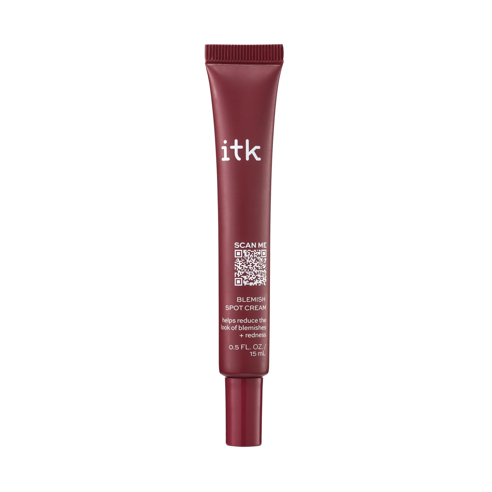 ITK spot treatment front tube shows compact travel-ready design and branding