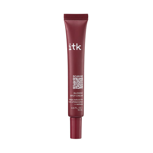 ITK spot treatment front tube shows compact travel-ready design and branding