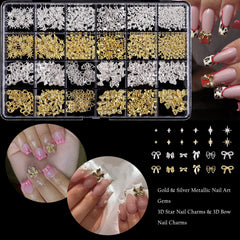 ITPOYOL charms placed on a manicured nail illustrating instant salon-style glam