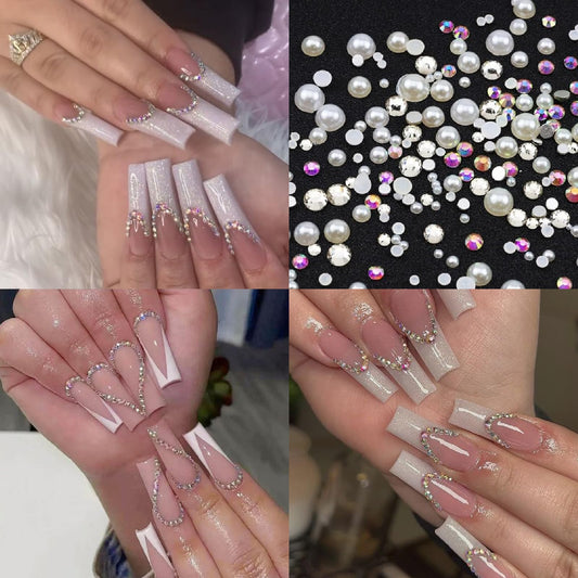 ITPOYOL mixed rhinestones close-up highlighting sparkle and color variation