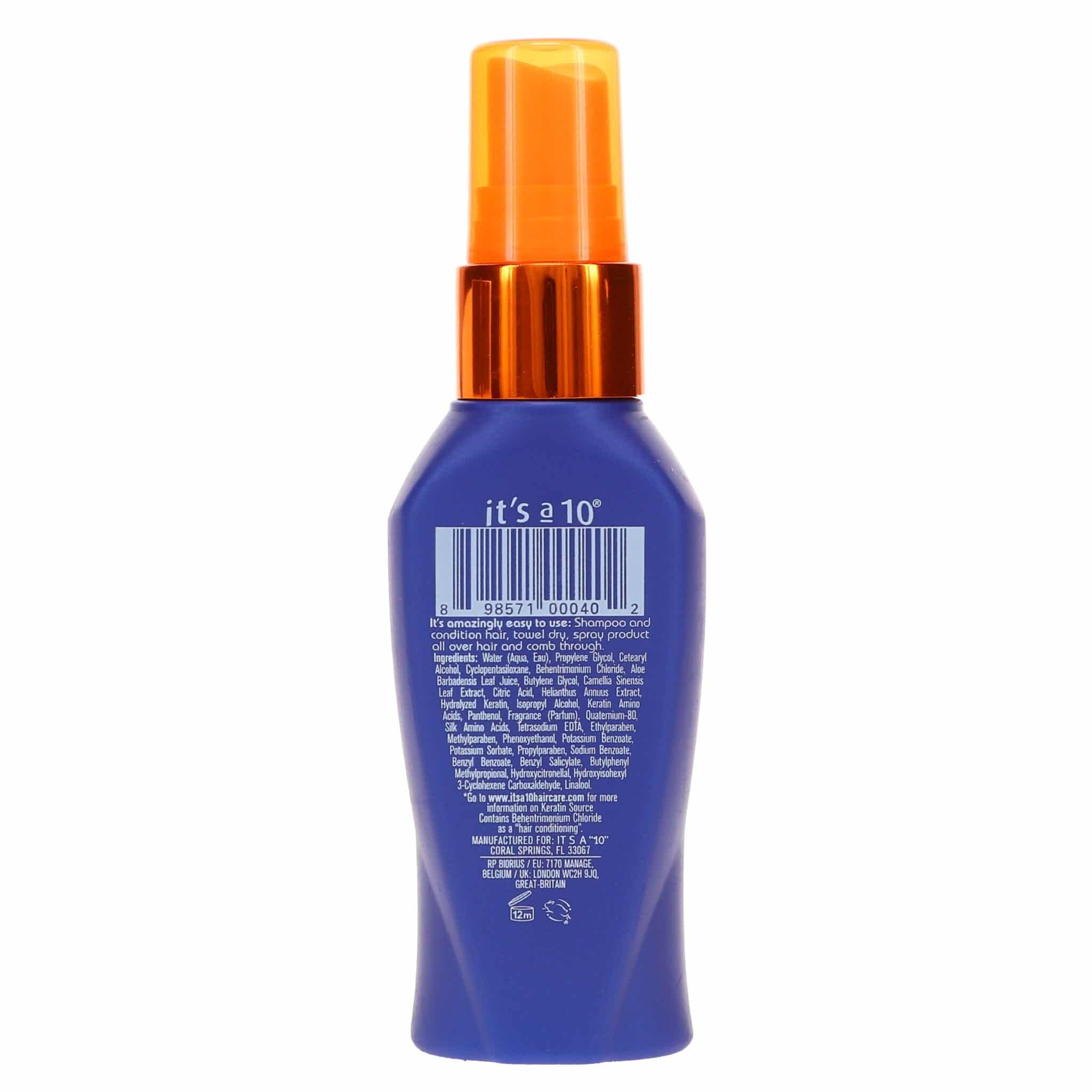 It's A 10 applied to damp hair showing easier detangling and smoother styling